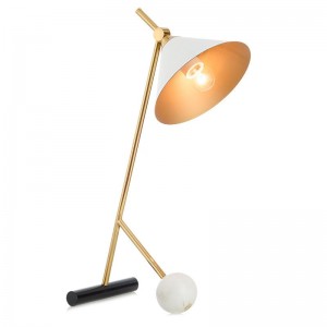 Modern Simple Creative Metal Marble Ball Table Lamp American Model Room Living Room Bedside Decorative Table Lamp