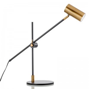 Brass Cross Modern Bedroom Bedside Nostalgia Hotel Eye Protector Desk Lamp Retro Industrial Iron Metal Engineering Lamp
