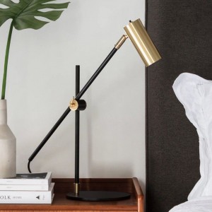 Brass Cross Modern Bedroom Bedside Nostalgia Hotel Eye Protector Desk Lamp Retro Industrial Iron Metal Engineering Lamp