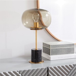 American desk lamp black marble creative personality circular glass ball living room bedroom decoration bedside lamp new product