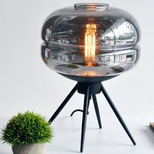 Simple American bedroom decoration four-legged glass table lamp Nordic creative model study living room art table lamp