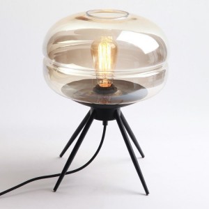Simple American bedroom decoration four-legged glass table lamp Nordic creative model study living room art table lamp
