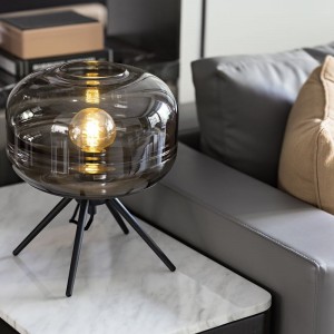 Simple American bedroom decoration four-legged glass table lamp Nordic creative model study living room art table lamp