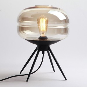 Simple American bedroom decoration four-legged glass table lamp Nordic creative model study living room art table lamp