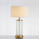 American Simple Light Luxury Crack Glass Table Lamp Postmodern Fashion Model Room Living Room Bedroom Metal Cracked Glass Decorative Table Lamp