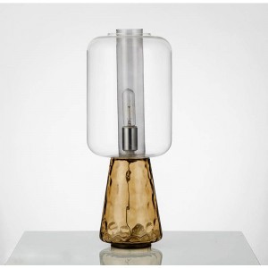 Postmodern Nordic Creative Design Glass Concave-convex Texture Base Model Room Simple Living Room Bedside Table Lamp