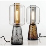 Postmodern Nordic Creative Design Glass Concave-convex Texture Base Model Room Simple Living Room Bedside Table Lamp