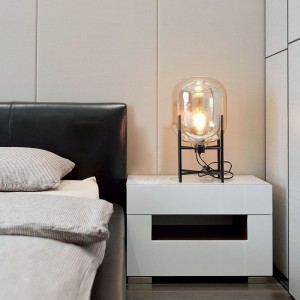 Nordic Postmodern Simple Creative Personality Living Room Bedroom Bedside Lamp Designer Glass ODA Table Lamp