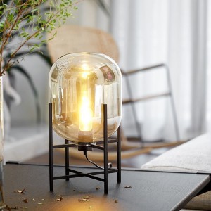 Nordic Postmodern Simple Creative Personality Living Room Bedroom Bedside Lamp Designer Glass ODA Table Lamp