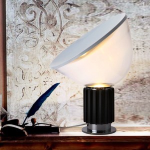 Nordic Modern Italian Creative Radar Desk Lamp Simple Bedroom Bedside Hotel Die Cast Glass Column Desk Lamp
