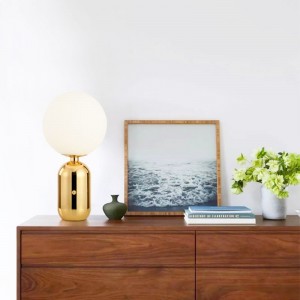 Post-modern light luxury glass lamps American simple luxury living room lamp bedside lamp in study bedroom