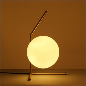 Nordic Flos bedside table lamp Simple study eye protection table lamp Modern personality fashion glass ball Bedroom Table Lamp