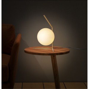 Nordic Flos bedside table lamp Simple study eye protection table lamp Modern personality fashion glass ball Bedroom Table Lamp