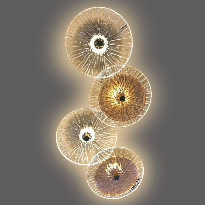 All-copper Modern Design Wall Lamp Glass Circular Wall Lamp
