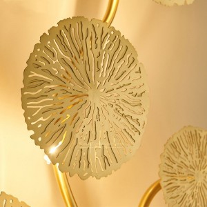 Stainless steel bedside wall lamp bedroom corridor creative personality simple decorative art lotus leaf wall lamp