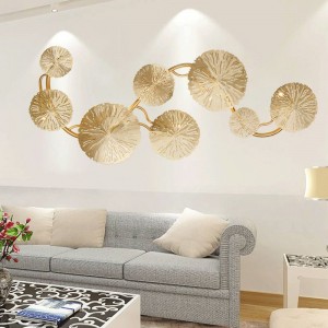 Stainless steel bedside wall lamp bedroom corridor creative personality simple decorative art lotus leaf wall lamp