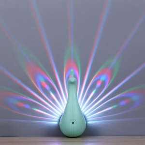 LED Peacock Originality kid's Modern decorative lighting Bedroom Projection peafowl lamp