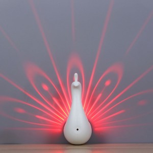 LED Peacock Originality kid's Modern decorative lighting Bedroom Projection peafowl lamp
