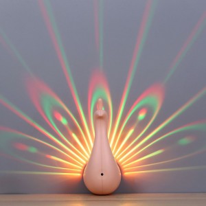 LED Peacock Originality kid's Modern decorative lighting Bedroom Projection peafowl lamp