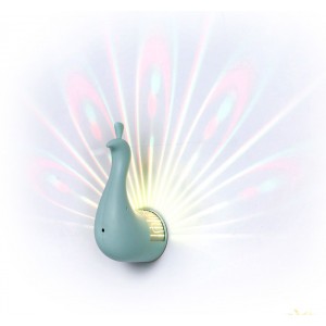 LED Peacock Originality kid's Modern decorative lighting Bedroom Projection peafowl lamp