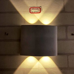 Simple modern up and down lighting adjustable Angle interior hotel project customized metal spray paint aluminum wall lamp