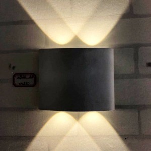 Simple modern up and down lighting adjustable Angle interior hotel project customized metal spray paint aluminum wall lamp