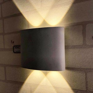 Simple modern up and down lighting adjustable Angle interior hotel project customized metal spray paint aluminum wall lamp