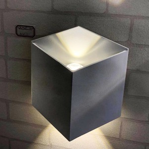 Simple modern up and down lighting adjustable Angle interior hotel project customized metal spray paint aluminum wall lamp