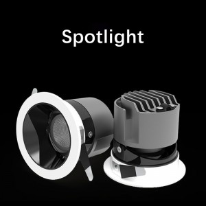 Ip65 Black White Round Waterproof Surface Mounted Cylinder Led Downlight Cob Suspended Dimmable Down Light