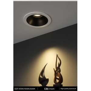 Ip65 Black White Round Waterproof Surface Mounted Cylinder Led Downlight Cob Suspended Dimmable Down Light