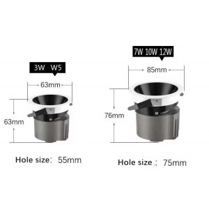 Ip65 Black White Round Waterproof Surface Mounted Cylinder Led Downlight Cob Suspended Dimmable Down Light